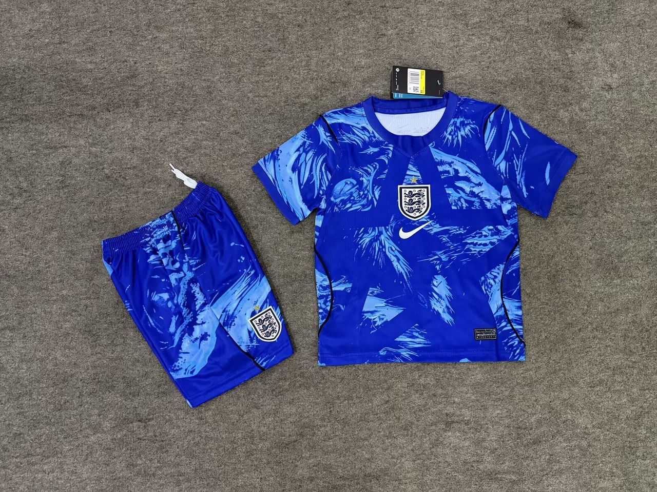 Kids-England 2026 World Cup GK Blue Soccer Jersey